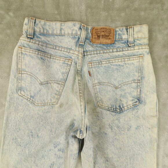 LEVI'S Orange Tab 705 Student Acid Wash Jeans size 30x34 actual 27x33 USA‎ Made - Picture 6 of 13